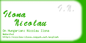 ilona nicolau business card